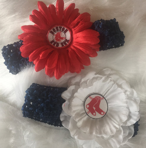 Red Sox Large Flower Headbands